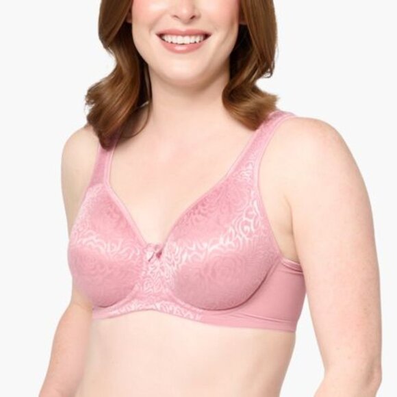 Breezies Black Wild Rose Seamless Underwire Support Bra Size 40DDD - Picture 2 of 5